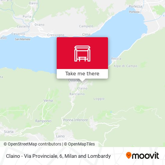Claino - Via Provinciale, 6 map