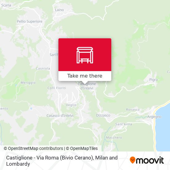 Castiglione - Via Roma (Bivio Cerano) map