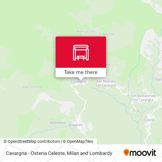Cavargna - Osteria Celeste map
