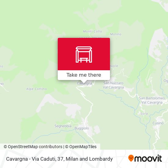 Cavargna - Via Caduti, 37 map
