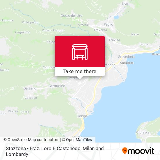 Stazzona - Fraz. Loro E Castanedo map