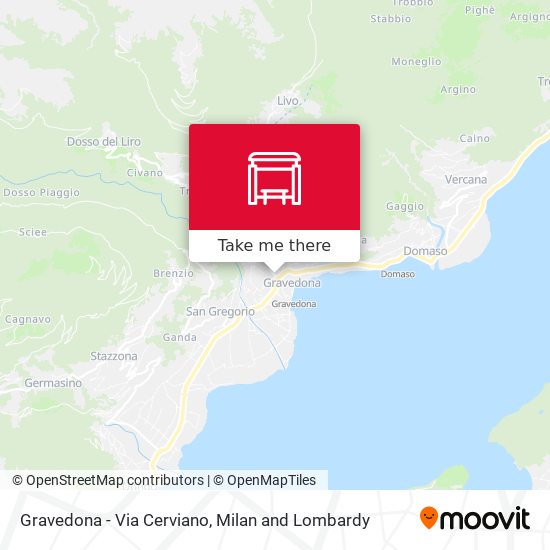 Gravedona - Via Cerviano map