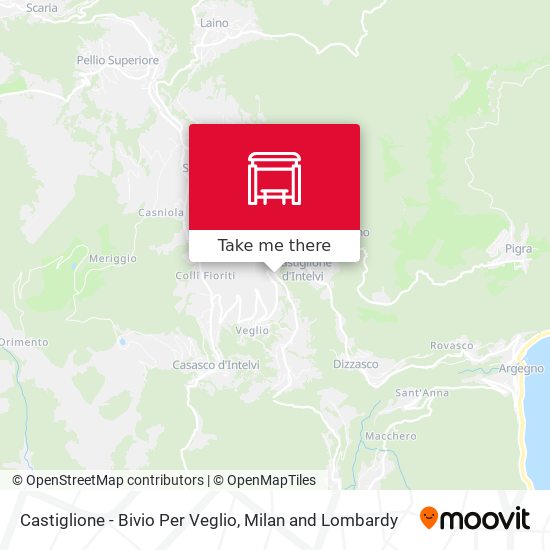Castiglione - Bivio Per Veglio map