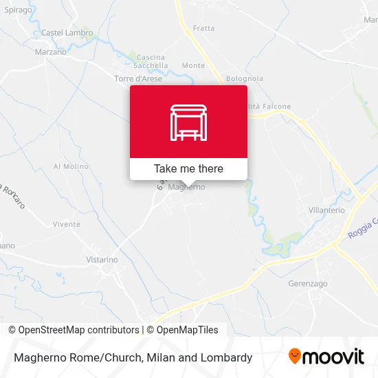 Magherno Rome/Church map