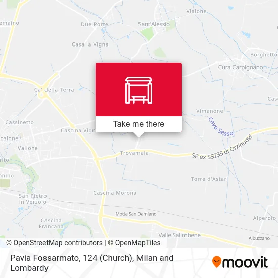 Pavia Fossarmato, 124 (Church) map