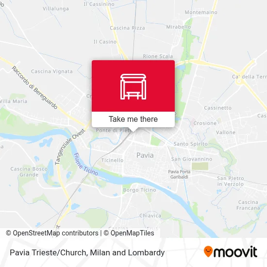 Pavia Trieste/Church map