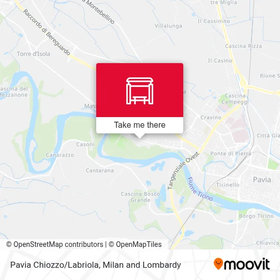 Pavia Chiozzo/Labriola map