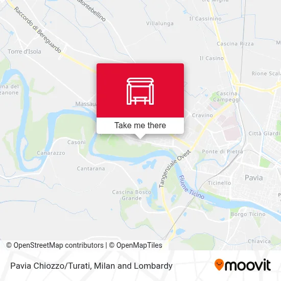 Pavia Chiozzo/Turati map