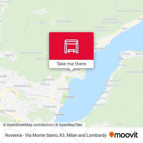 Rovenna - Via Monte Santo, 83 map