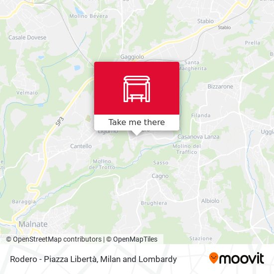 Rodero - Piazza Libertà map