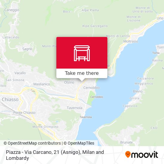 Piazza - Via Carcano, 21 (Asnigo) map
