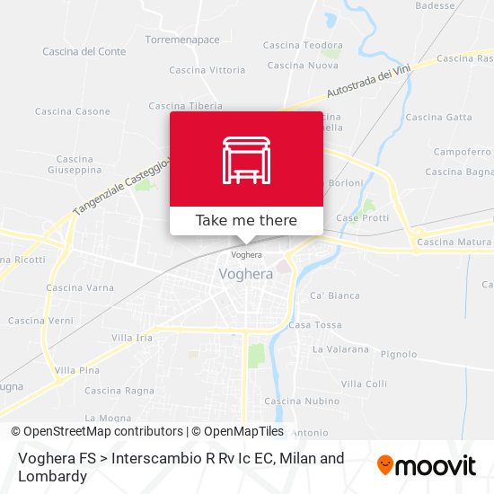Voghera FS > Interscambio R Rv Ic EC map