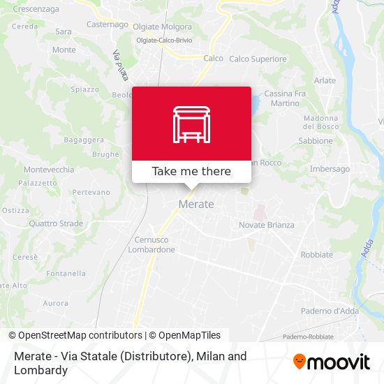 Merate - Via Statale (Distributore) map