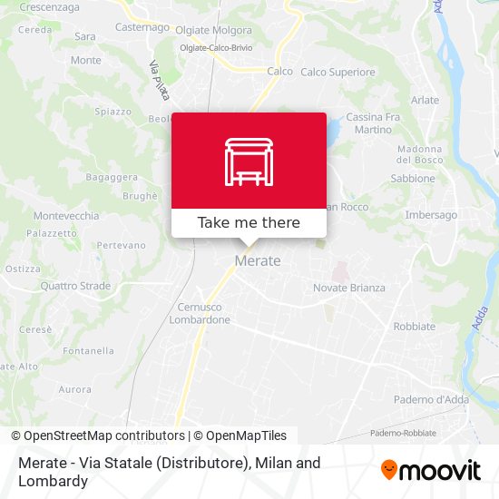 Merate - Via Statale (Distributore) map