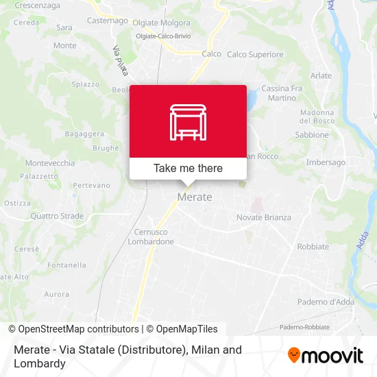 Merate - State Street (Gas Station) map