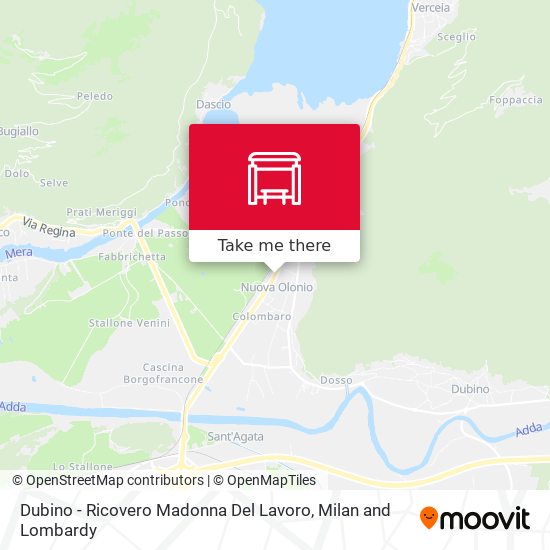 Dubino - Ricovero Madonna Del Lavoro map