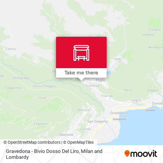 Gravedona - Bivio Dosso Del Liro map