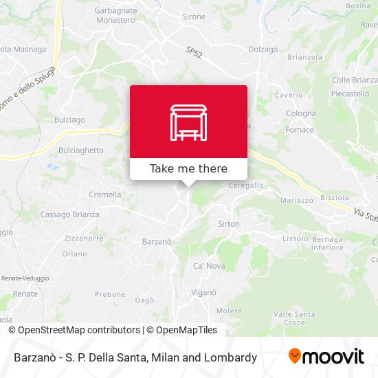 Barzanò - S. P. Della Santa map