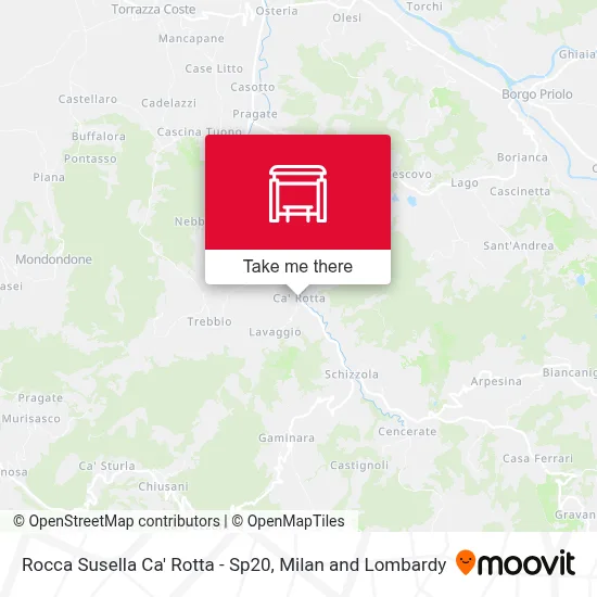 Rocca Susella Ca' Rotta - Sp20 map
