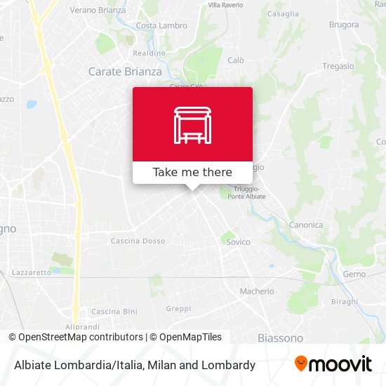 Albiate Lombardia/Italia map