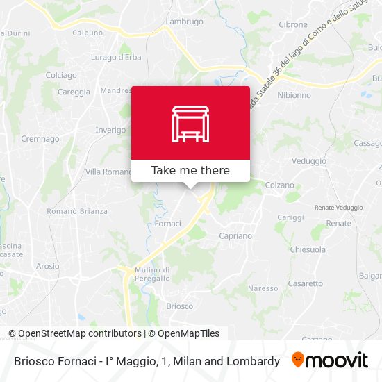 Briosco Fornaci - I° Maggio, 1 map