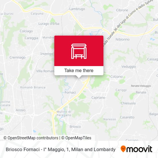 Briosco Fornaci - I° Maggio, 1 map
