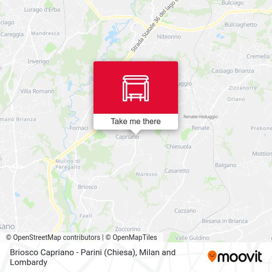 Briosco Capriano - Parini (Chiesa) map