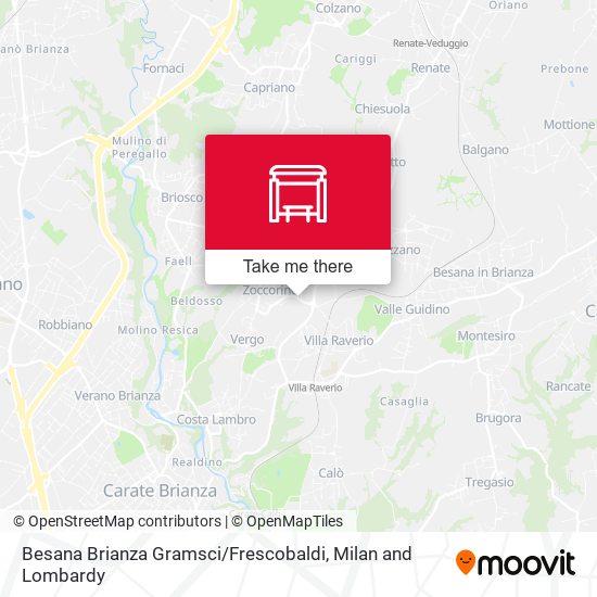 Besana Brianza Gramsci / Frescobaldi map