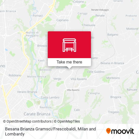 Besana Brianza Gramsci / Frescobaldi map