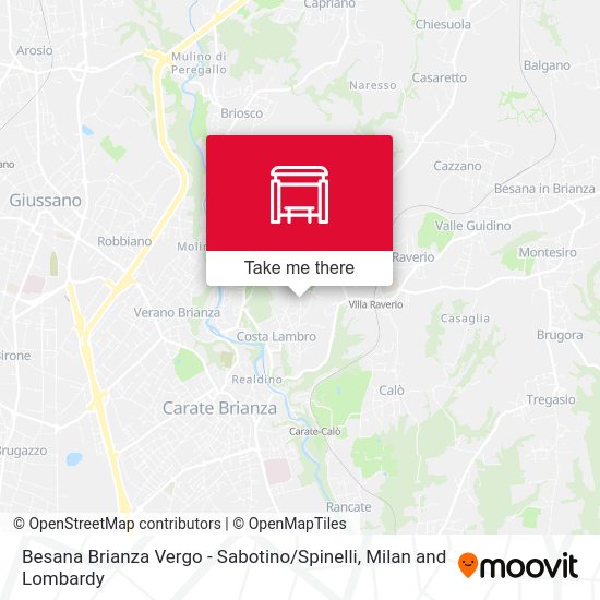Besana Brianza Vergo - Sabotino / Spinelli map