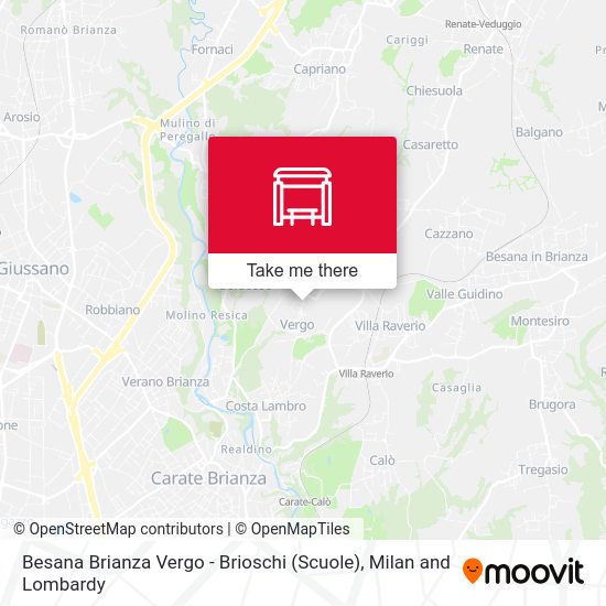 Besana Brianza Vergo - Brioschi (Scuole) map