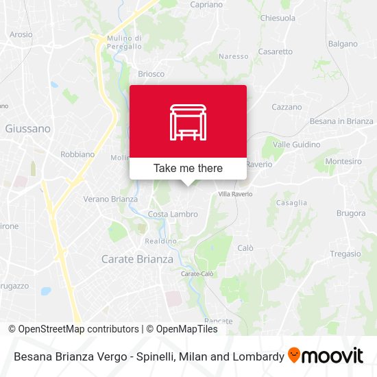 Besana Brianza Vergo - Spinelli map