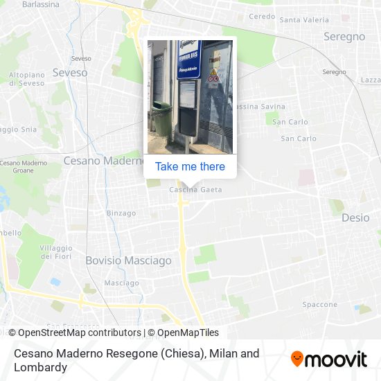 Cesano Maderno Resegone (Chiesa) map