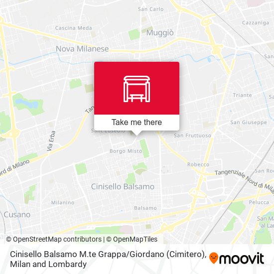 Cinisello Balsamo M.te Grappa / Giordano (Cimitero) map