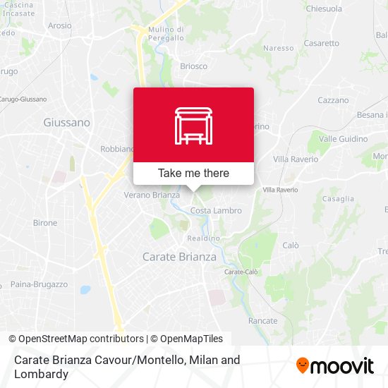 Carate Brianza Cavour/Montello map