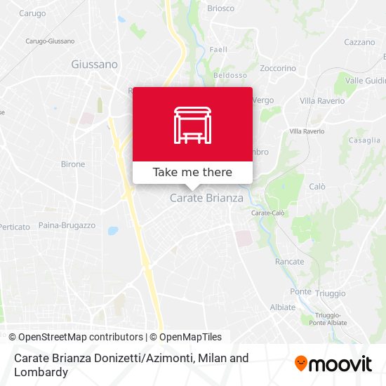 Carate Brianza Donizetti / Azimonti map