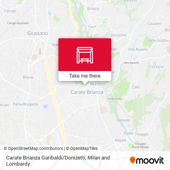 Carate Brianza Garibaldi / Donizetti map