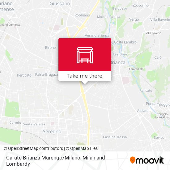 Carate Brianza Marengo/Milano map