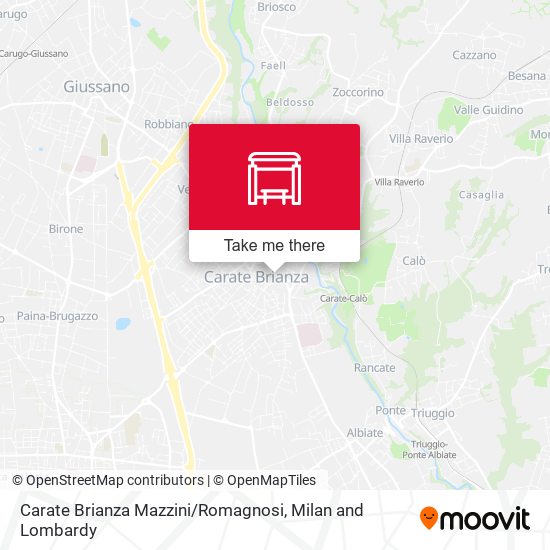 Carate Brianza Mazzini / Romagnosi map