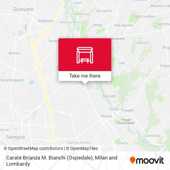 Carate Brianza M. Bianchi (Ospedale) map