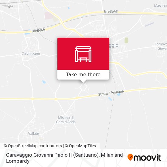 Caravaggio Giovanni Paolo II (Santuario) map