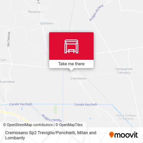 Cremosano Sp2 Treviglio / Ponchielli map