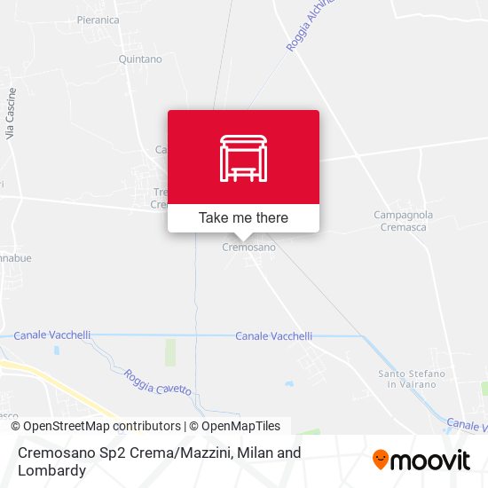 Cremosano Sp2 Crema/Mazzini map