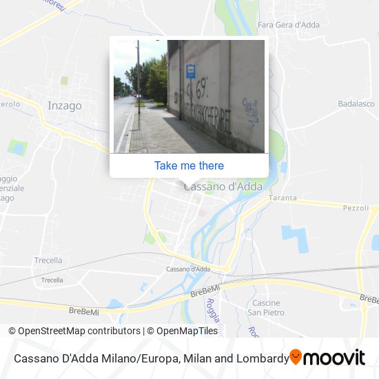 Cassano D'Adda Milano/Europa map