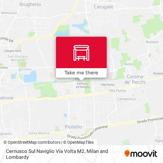 Cernusco Sul Naviglio Via Volta M2 map