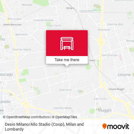 Desio Milano / Allo Stadio (Coop) map