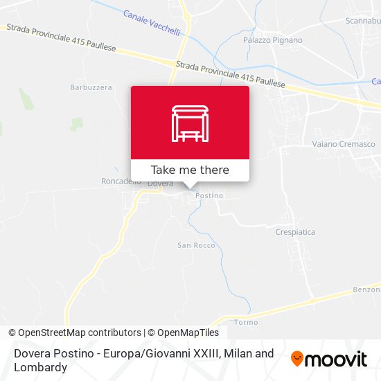 Dovera Postino - Europa / Giovanni XXIII map