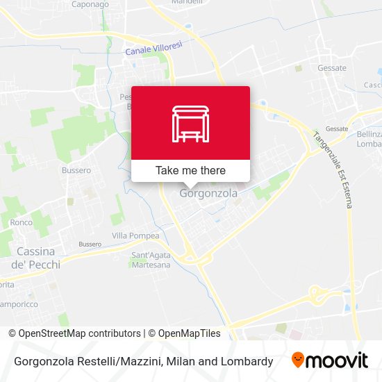 Gorgonzola Restelli/Mazzini map