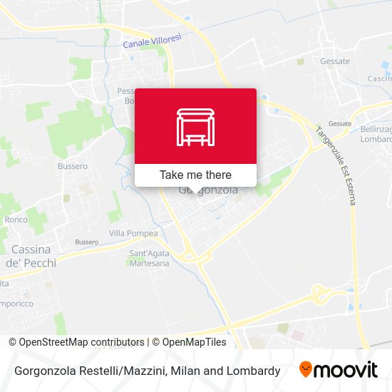 Gorgonzola Restelli/Mazzini map