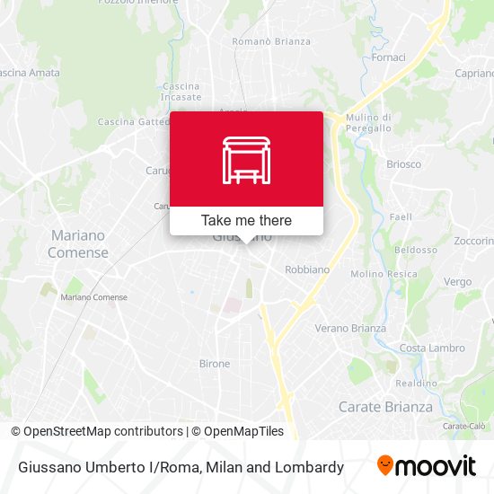 Giussano Umberto I/Roma map